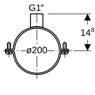 Geberit Rohrschelle 200mm für PE-Rohr mit 1"-Gewindemuffe, 370.840.00.1 – Bild 4