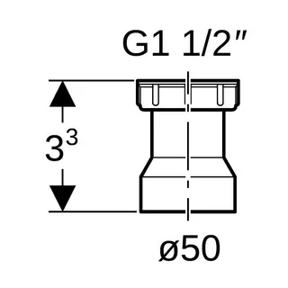 Geberit Verschraubungsbördel 152.180 50mm X1 1/2" – Bild 4