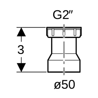 Geberit Verschraubungsbördel 152.181 50mm X2" – Bild 4