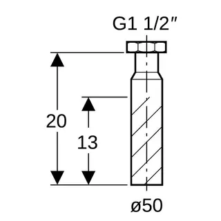 Geberit Anschlusstutzen m.Überwurfmutter 152.113 11/2" x d50 – Bild 4