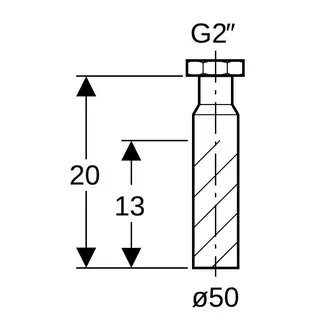 Geberit Anschlusstutzen 152.114 50mm X2" – Bild 4