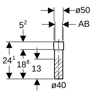 Geberit PE-Anschlussstutzen 40x50mm 152.153.16.1 – Bild 4
