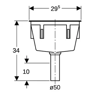 Geberit Trichter rechteckig 50mm 352.389.08.1 grau – Bild 4