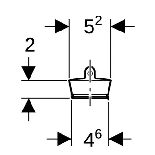 Geberit Ventilstopfen ohne Kette 352.331.08.1 grau – Bild 4