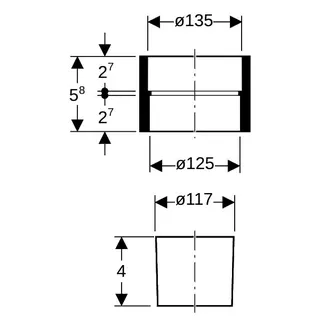 Geberit Chromstahl-Stützring m. Dichtung DN 125, 359.142 – Bild 4