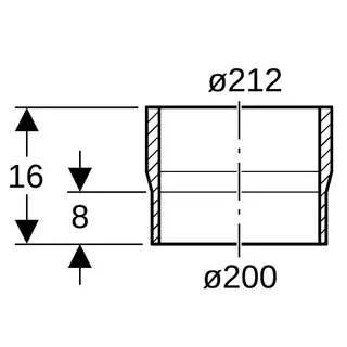 Geberit PE-Übergangsstück PE/Guss 200mm 370.738.16.1 – Bild 4