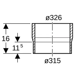 Geberit PE-Übergangsstück PE/Guss 315mm 372.738.16.1 – Bild 4