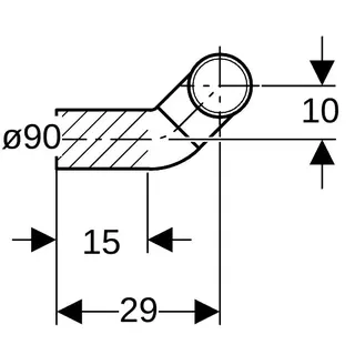 Geberit Wandklosettbogen 90're 366.914.16, DN80/80 – Bild 4