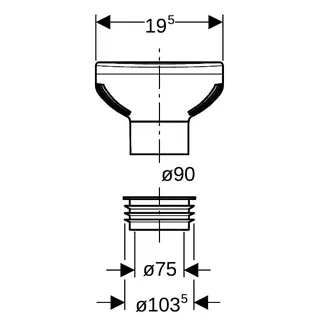 Geberit Belüftungsventil BON-AIR GRB90 f.Geberit PE d75/110, 90mm, 310.006.00.1 – Bild 4