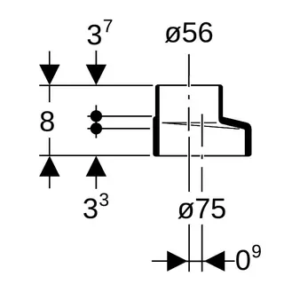 Geberit db20 Übergangsstück DN 70/50 (d = 75/56) 307.050.14.1 – Bild 4