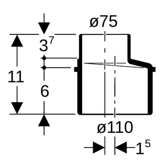 Geberit db20 Übergangsstück DN 100/70 (d = 110/75) 310.070.14.1 – Bild 4