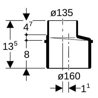 Geberit db20 Übergangsstück DN 150/125 (d = 160/135) 315.126.14.1 – Bild 4