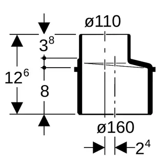 Geberit db20 Übergangsstück DN 150/100 (d = 160/110) 315.100.14.1 – Bild 4
