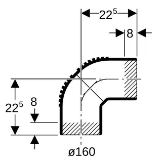 Geberit db20 Bogen 88,5 Grad DN 150 (d = 160) 315.885.14.1 – Bild 4