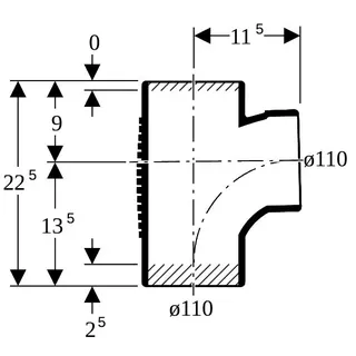 Geberit db20 Abzweig 88,5 Grad DN 100/100 (d = 110/110) 310.108.14.1 – Bild 4