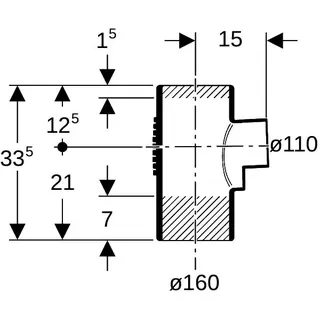 Geberit db20 Abzweig 88,5 Grad DN 150/100 (d = 160/110) 315.108.14.1 – Bild 4