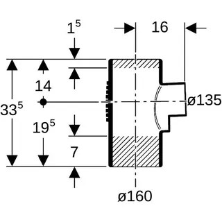 Geberit db20 Abzweig 88,5 Grad DN 150/125 (d = 160/135) 315.128.14.1 – Bild 4