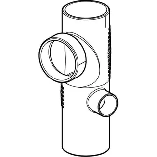 Geberit Silent-dB20 Kombi-EckabzweigMAX 88.5 Grad, rechts, 90/90/56 – Bild 3