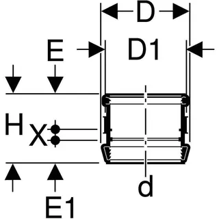 Geberit db20 Stütz- und Dehnmuffe DN 70 (d = 75) 307.002.14.1 – Bild 3