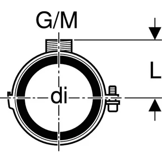 Geberit db20 Rohrschelle mit Dämmeinlage DN 60 (d=63) 1/2" 306.812.26.1 – Bild 3
