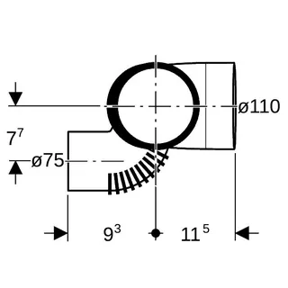 Geberit db20 Schachtabzweig DN100/100/70 (d = 110/110/75) rechts, 310.171.14.1 – Bild 5