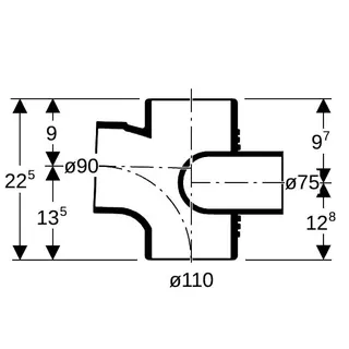 Geberit db20 Schachtabzweig DN 100/80/70 (d = 110/90/75) links, 310.872.14.1 – Bild 4