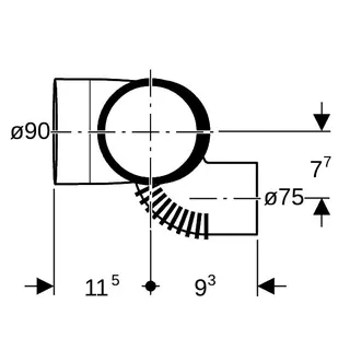 Geberit db20 Schachtabzweig DN 100/80/70 (d = 110/90/75) links, 310.872.14.1 – Bild 5