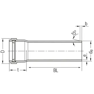 REHAU-RAUPIANO Plus-Abflussrohr DN 125, Baulänge 1500 mm,11207041200 – Bild 3