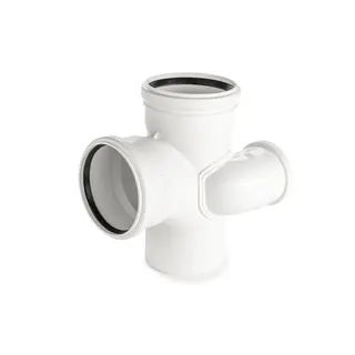 RAUPIANO PLUS Schachtabzweig links DN 90/75/90, 87 Grad