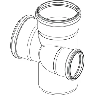 RAUPIANO PLUS Schachtabzweig links DN 90/75/90, 87 Grad – Bild 3