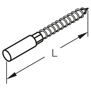 REHAU Stockschraube Gewinde M 8, Länge 80 mm – Bild 2