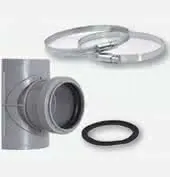 airfit Sattel-Abzweig DN 75x50 incl. 2 Befestigungsschellen, W2