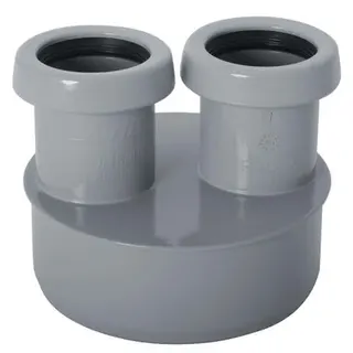 airfit Reduzierung DN 110/40/40 aus PVC-U, zum Einstecken in eine Muffe