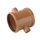 airfit PP-Doppelschiebemuffe Plus DN 160 für KG-Rohre, rotbaun