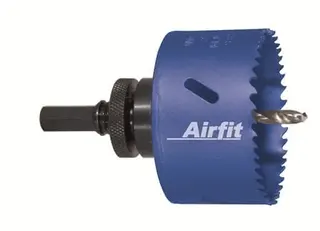 airfit Kreisschneider 76mm, HSS Bimetall mit Aufnahme, für Kunststoff u. Metall