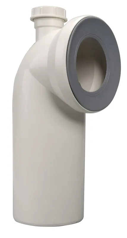 airfit WC-Anschlussbogen 90 Grad, weiß mit Schlauchanschluss
