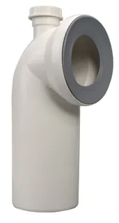 airfit WC-Anschlussbogen 90 Grad, weiß mit Schlauchanschluss