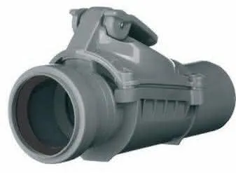 airfit Rückstauklappe DN 50, grau mit zusätzlichem Handverschluss