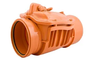 airfit Rückstauklappe DN 110, rotbraun mit zusätzlichem Handverschluss