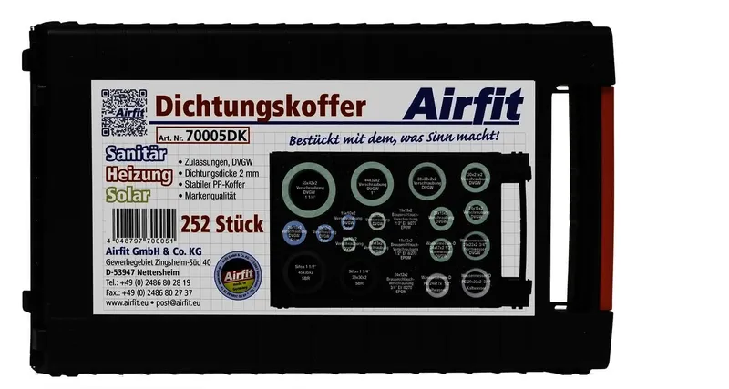 airfit Universal-Dichtungskoffer für Sanitär, Heizung, Solar, Gas