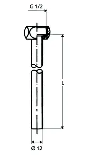 SCHELL Kupferrohr Anschlussset für E-Speicher, 1/2" ÜM , 12X500, chrom – Bild 2