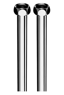 SCHELL Kupferrohr-Garnitur d:16mm 500mm chrom 1/2" ÜM f.Elektrospeicher, 2er-Set