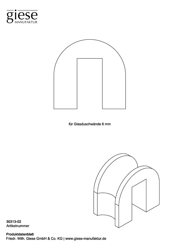Giese Kantenschutz U-Form 6 mm