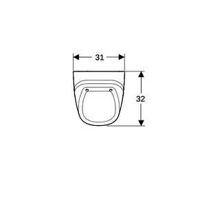 Geberit Corso Deckelurinal, Zulauf von hinten Abgang nach hinten, weiß – Bild 5