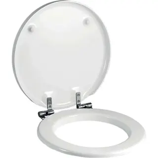 Geberit Preciosa WC-Sitz, weiß Scharniere Edelstahl – Bild 2