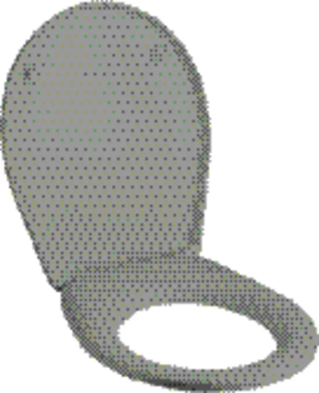 Geberit Renova Comprimo WC-Sitz pergamaon, Scharniere Edelstahl