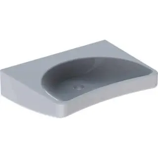 Geberit Paracelsus Waschtisch barrierefrei 64x49cm, ohne Hahnloch, ohne Überlauf, weiß – Bild 2