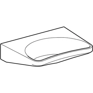 Geberit Paracelsus Waschtisch barrierefrei 64x49cm, ohne Hahnloch, ohne Überlauf, weiß – Bild 3