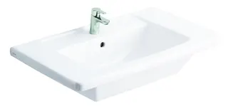 sanibel 3001-Möbel-Waschtisch SLIM 800x490mm unterbaufähig eckig Form weiß