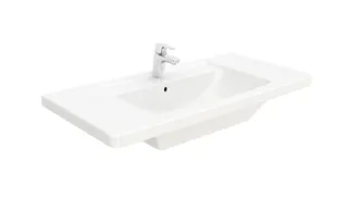 sanibel 3001-Möbel-WT SLIM 1000x490mm unterbaufähig eckig Form weiß
